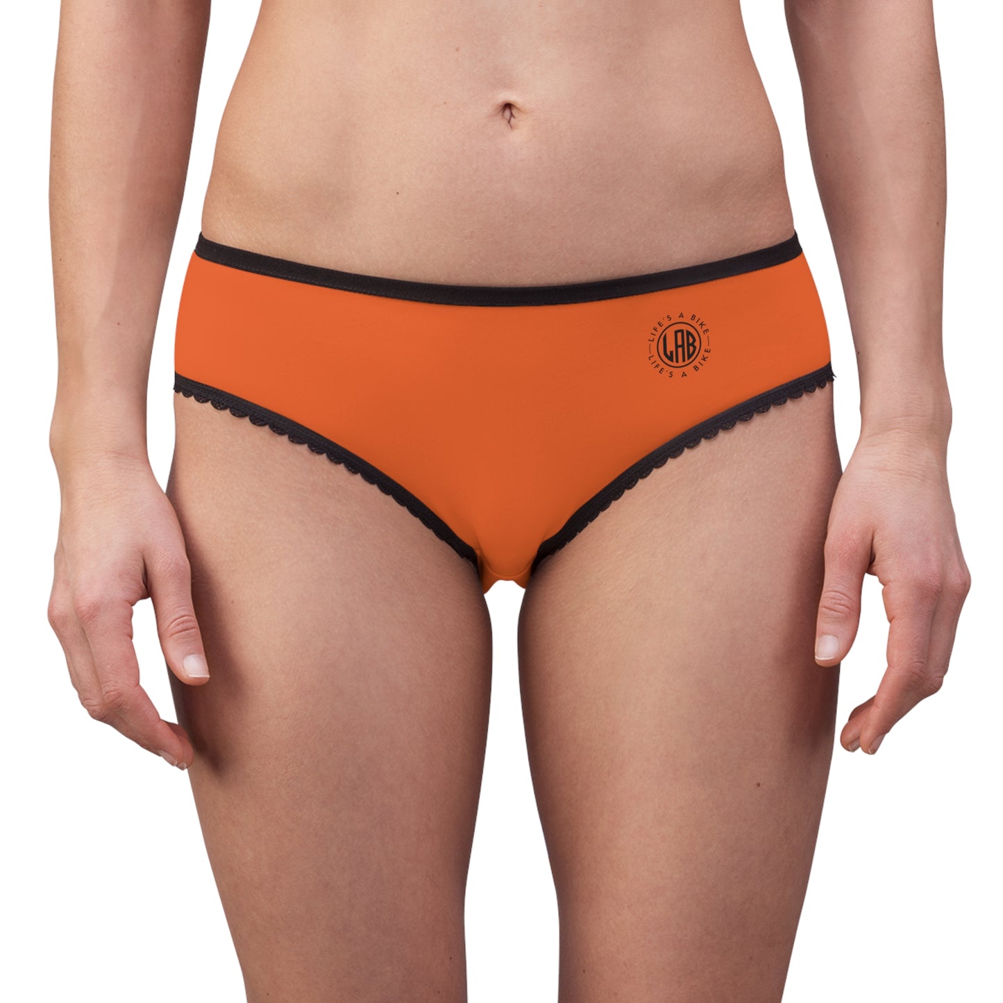 Women's Briefs - Orange / Black LAB