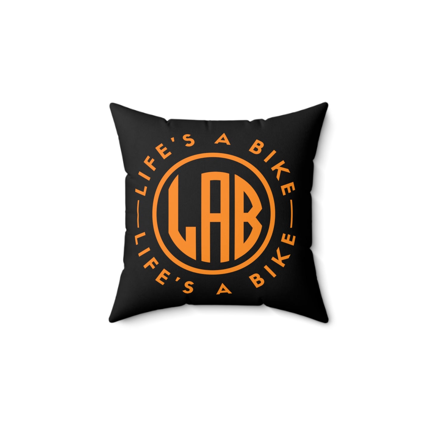 Square Pillow - Polyester - Black / Orange