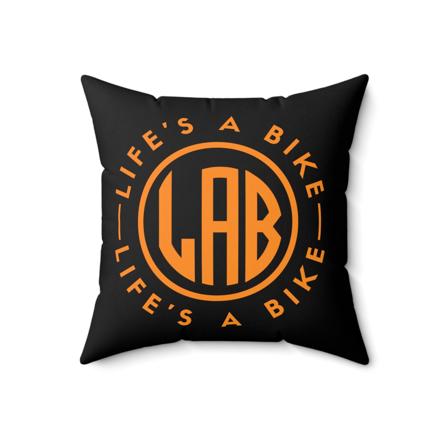 Square Pillow - Polyester - Black / Orange