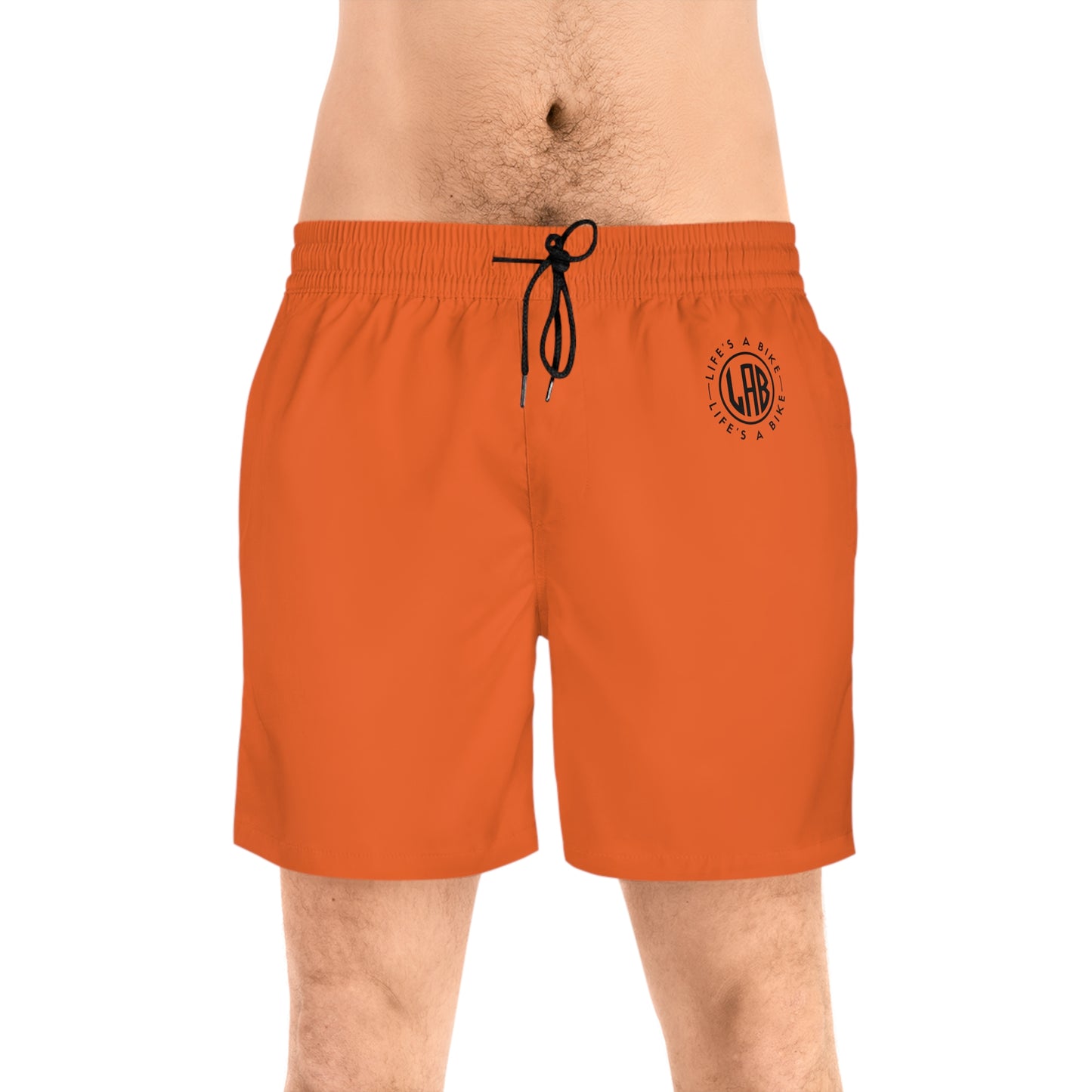 Men's Mid-Length Swim Shorts - ORANGE