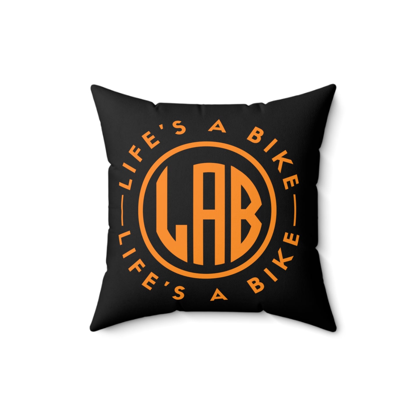 Square Pillow - Polyester - Black / Orange