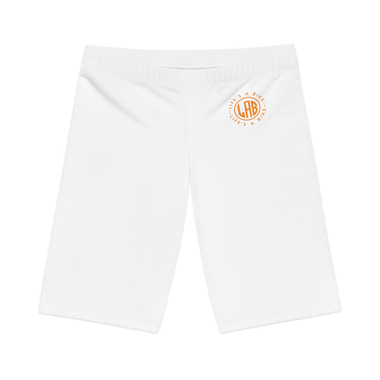 Women's Bike Shorts - White / Orange LAB