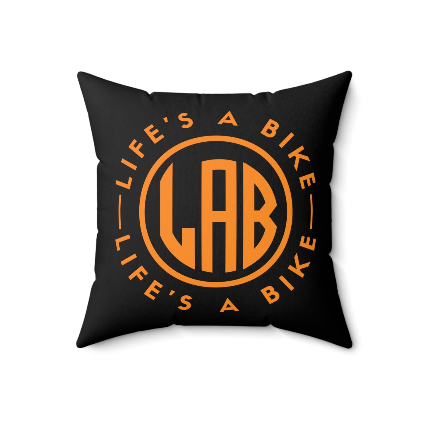 Square Pillow - Polyester - Black / Orange