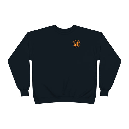 LAB Unisex EcoSmart® Crewneck Sweatshirt - Black Orange