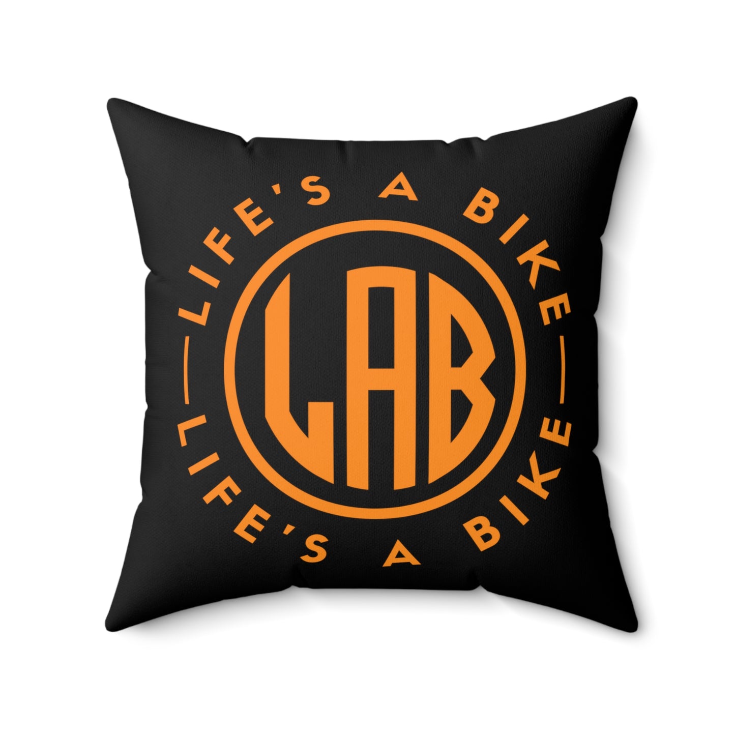 Square Pillow - Polyester - Black / Orange