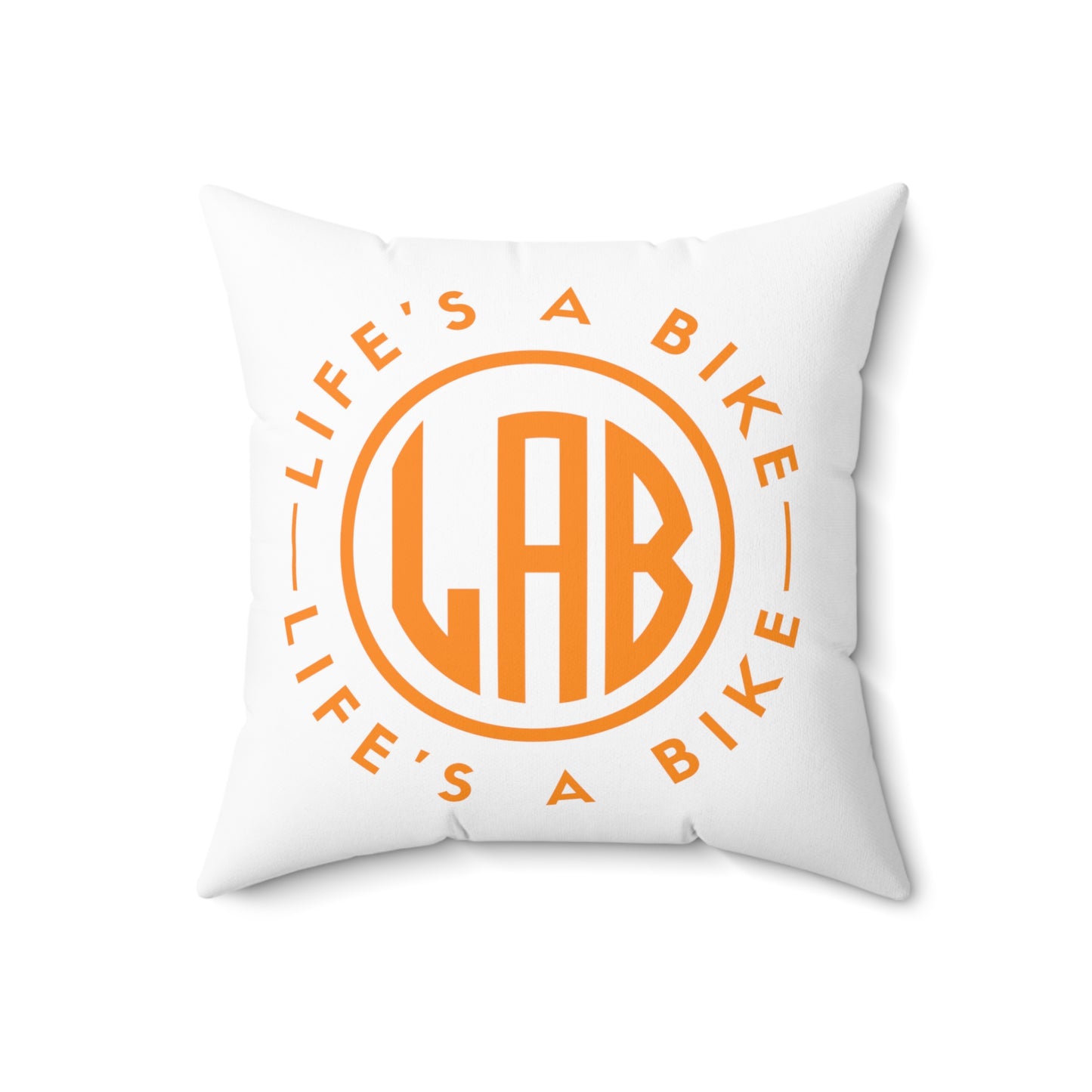 Square Pillow - Polyester - White / Orange