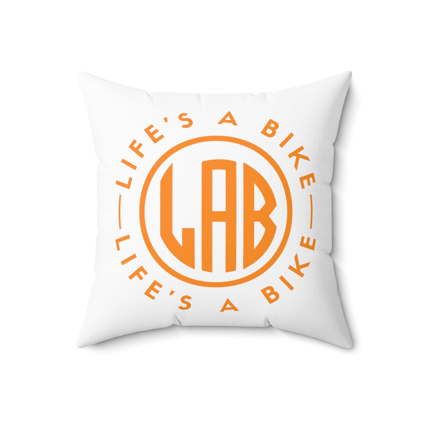 Square Pillow - Polyester - White / Orange