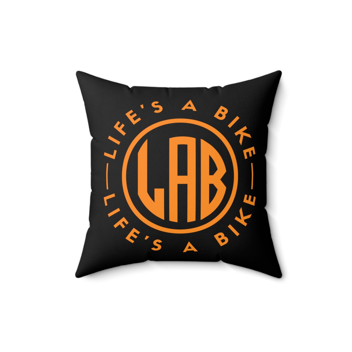 Square Pillow - Polyester - Black / Orange