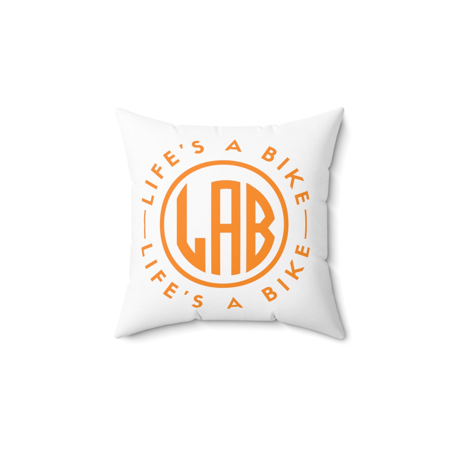 Square Pillow - Polyester - White / Orange