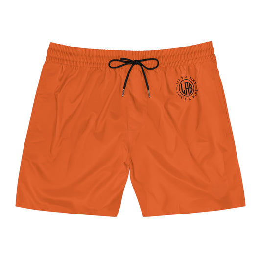 Men's Mid-Length Swim Shorts - ORANGE