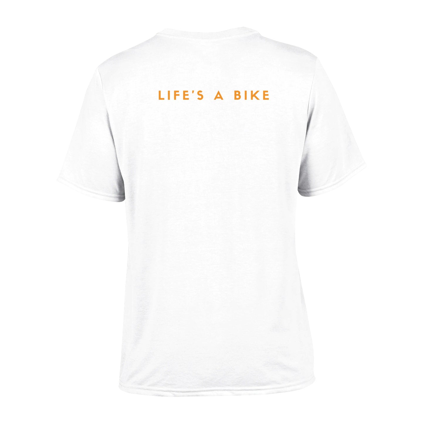 Performance Unisex Crewneck T-shirt - Orange Text