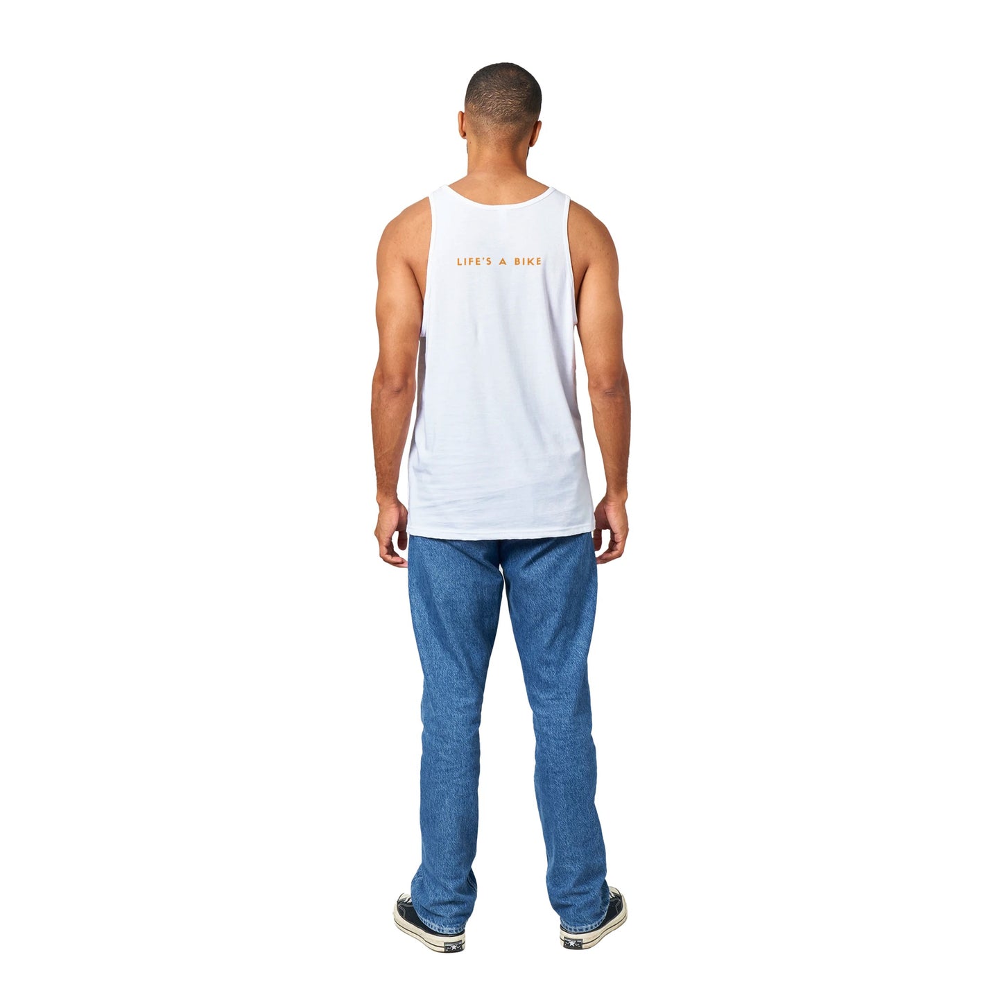 Premium Unisex Tank Top - Orange Logo