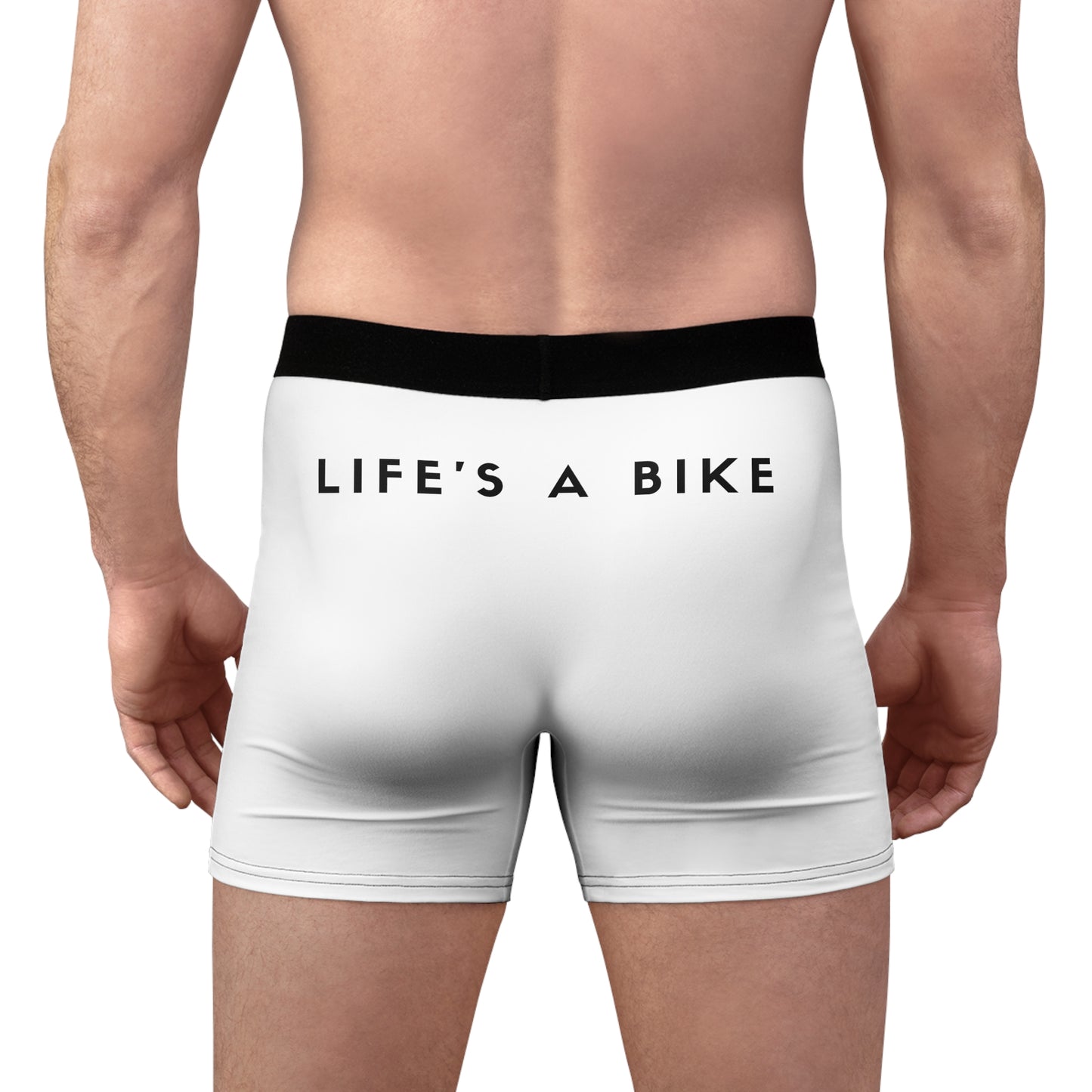 Men's Boxer Briefs - White / Black LAB