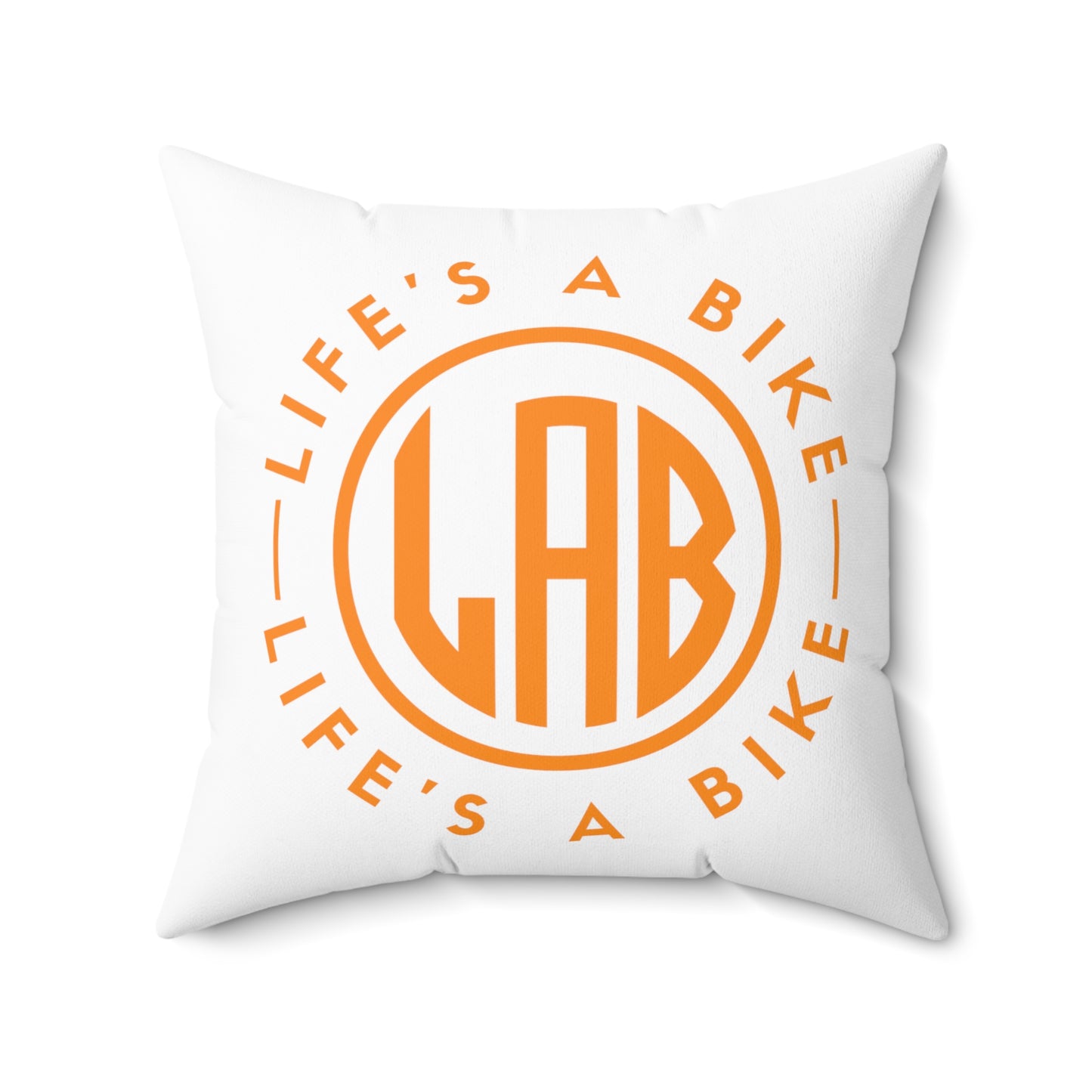 Square Pillow - Polyester - White / Orange