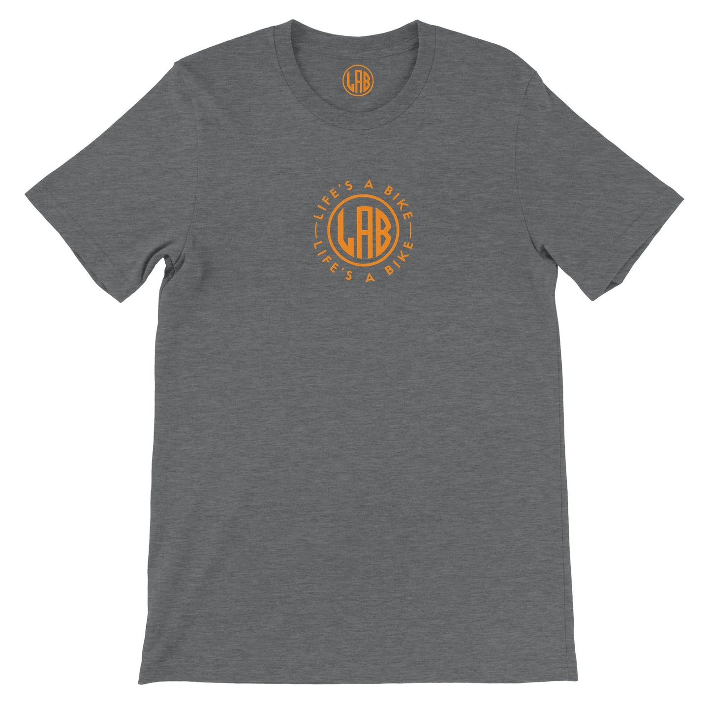 Athletic Crewneck T-shirt - Orange logo (Premium Unisex)